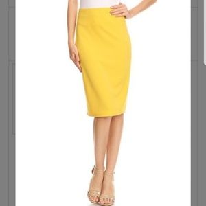 Plus Size Yellow Pencil Skirt